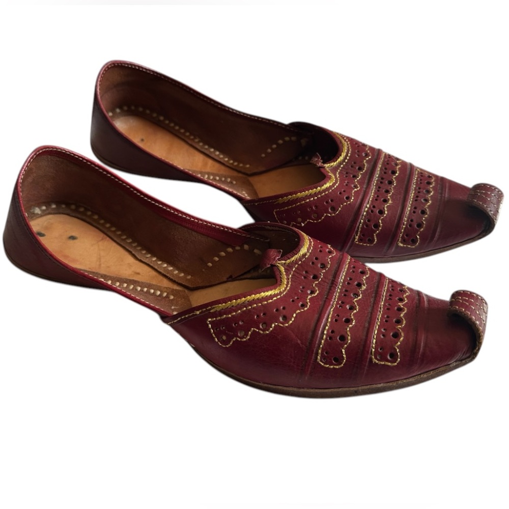 Vintage Jutti Leather Handmade Traditional Shoes
